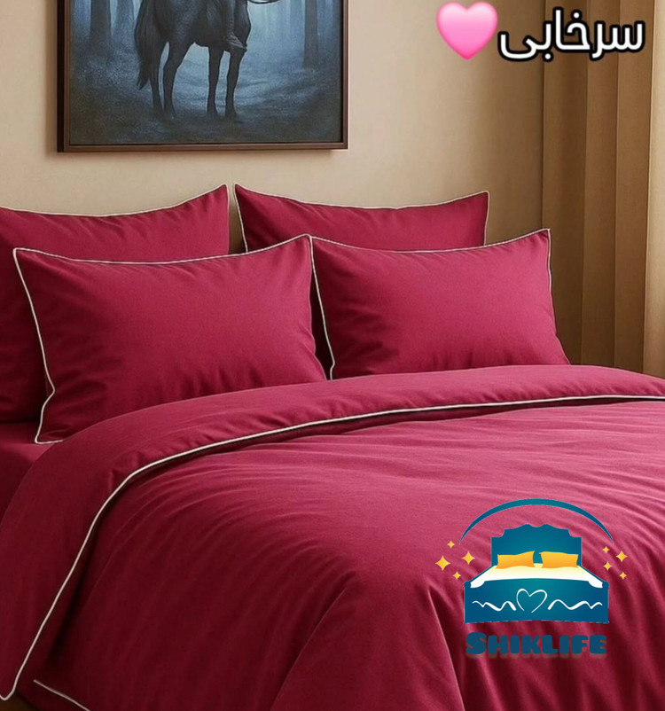 روتختی قیطون دوزی شده جنس میکرو براش ساده (نخ پنبه) رنگ سرخابی ارسال رایگان