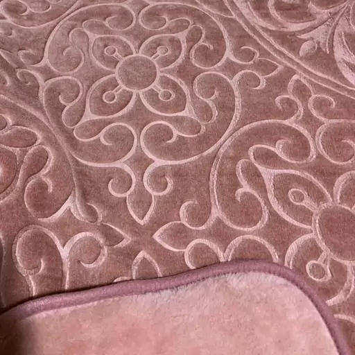 پتو گلبافت طرح گل برجسته تک رنگ کالباسی