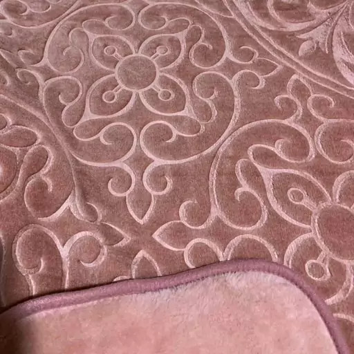پتو گلبافت طرح گل برجسته تک رنگ کالباسی